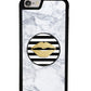 Gold Lips Black and White Bars Phone Stand