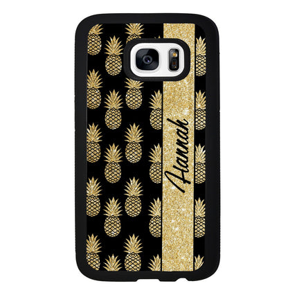 Golden Pineapples Personalized | Samsung Phone Case