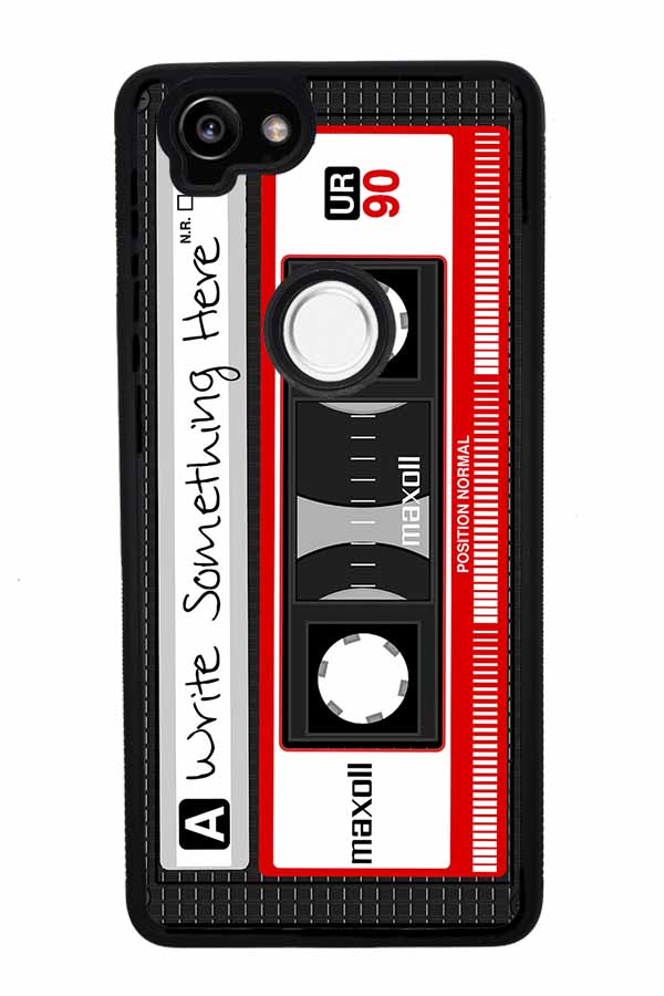 Cassette Tape Black and Red Personalized | Google Phone Case