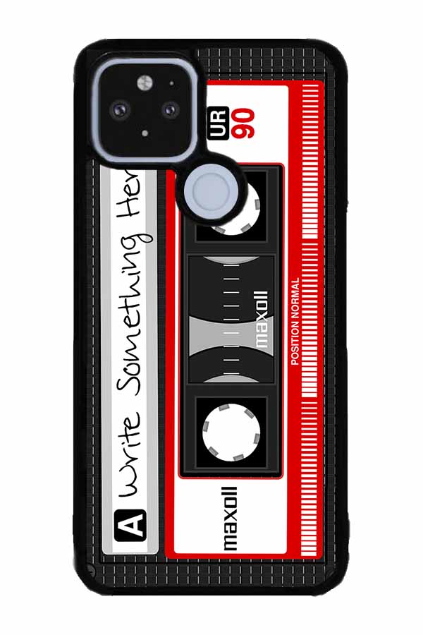 Cassette Tape Black and Red Personalized | Google Phone Case