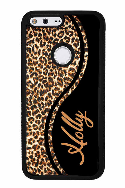 Leopard Curvy Personalized | Google Phone Case