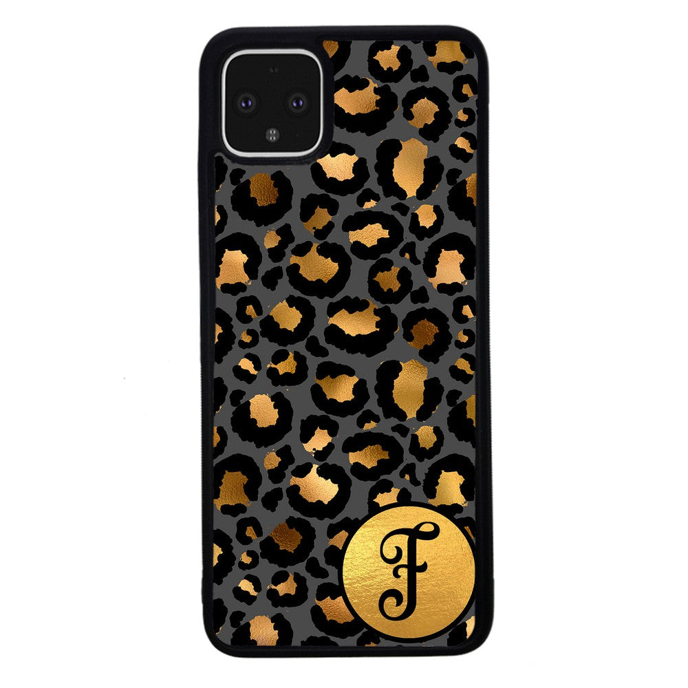 Gold Foil Leopard Skin Personalized | Google Phone Case