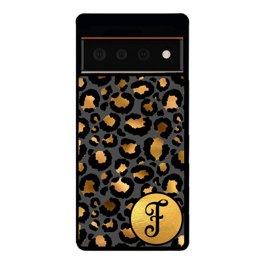 Gold Foil Leopard Skin Personalized | Google Phone Case