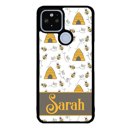 Honey Bee and Hive Personalized | Google Phone Case