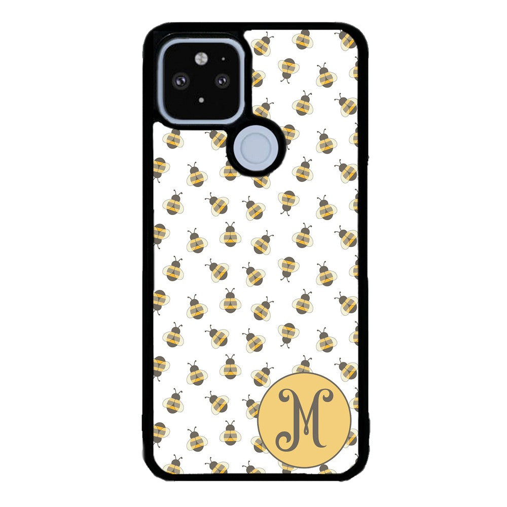 Cute Little Honey Bees Initial | Google Phone Case