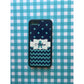 Teal Dark Blue Polka Dot Chevron Personalized | Apple iPhone Case