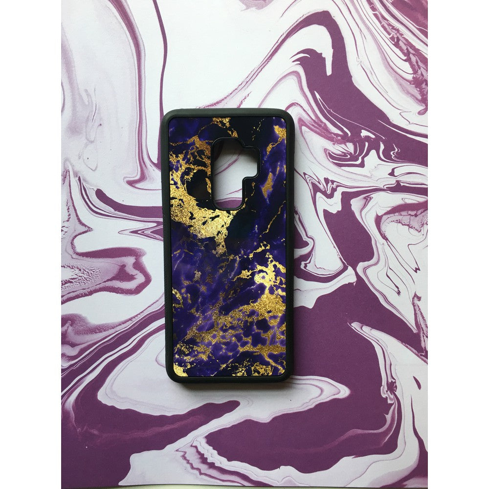 Purple and Gold Foil Marble | Samsung Phone Case