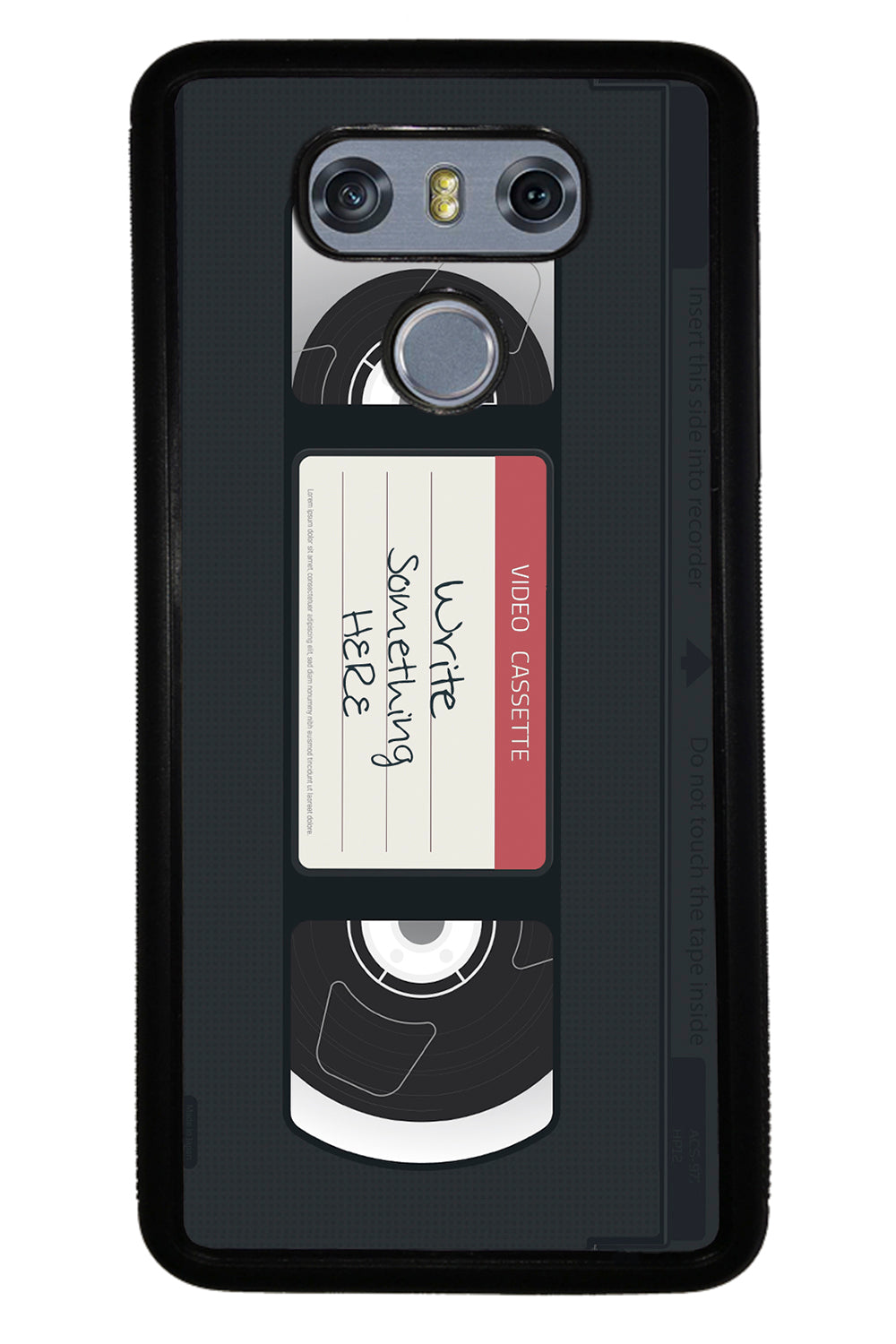 VHS Video Cassette Tape Black and Red Personalized | LG Phone Case