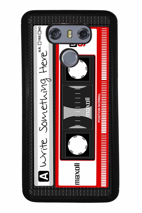 Cassette Tape Black and Red Personalized | LG Phone Case