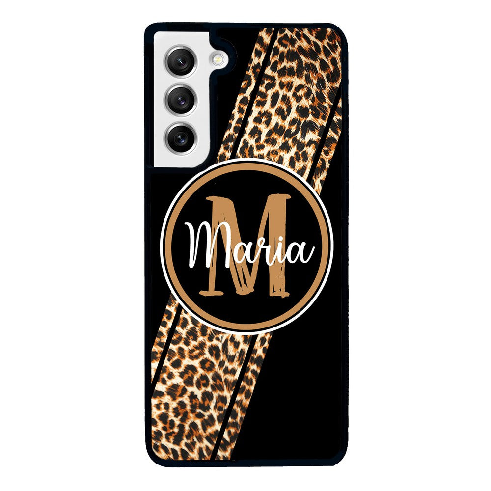 Leopard Animal Skin Stripe Personalized | Samsung Phone Case