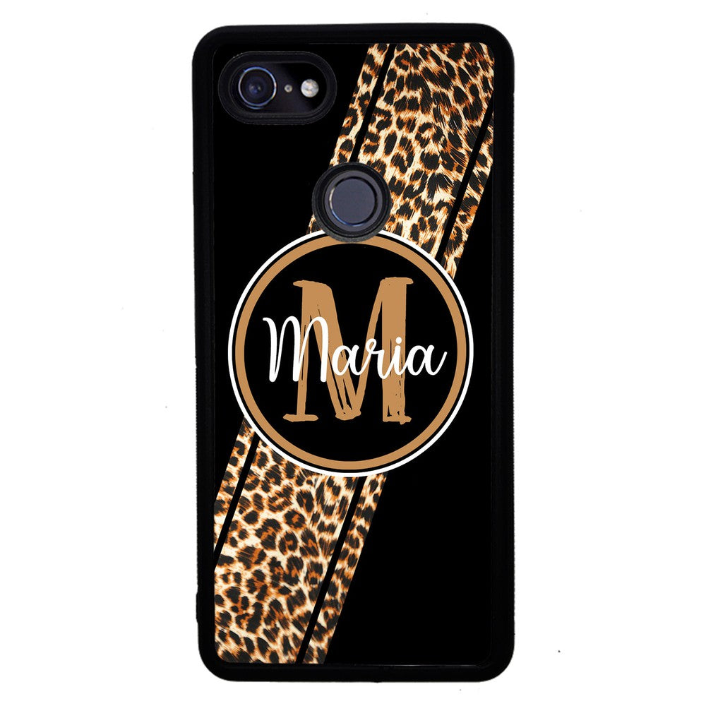 Leopard Animal Skin Stripe Personalized | Google Phone Case