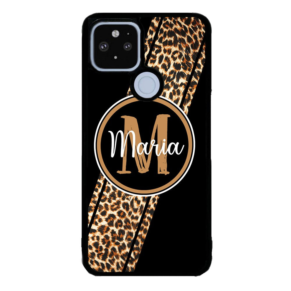 Leopard Animal Skin Stripe Personalized | Google Phone Case