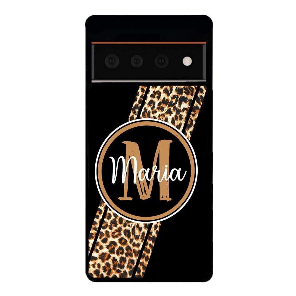 Leopard Animal Skin Stripe Personalized | Google Phone Case