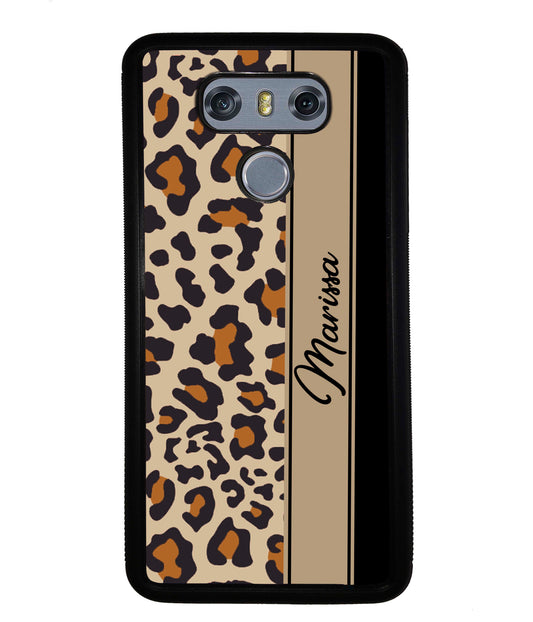 Leopard Skin Brown and Black Personalized | LG Phone Case