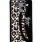 Leopard Moon Curve White and Gold Personalized | LG Phone Case