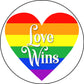 Love Wins Rainbow Heart Phone Stand