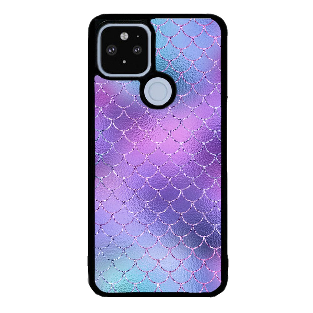 Purple Glitter Pastel Mermaid Scales | Google Phone Case