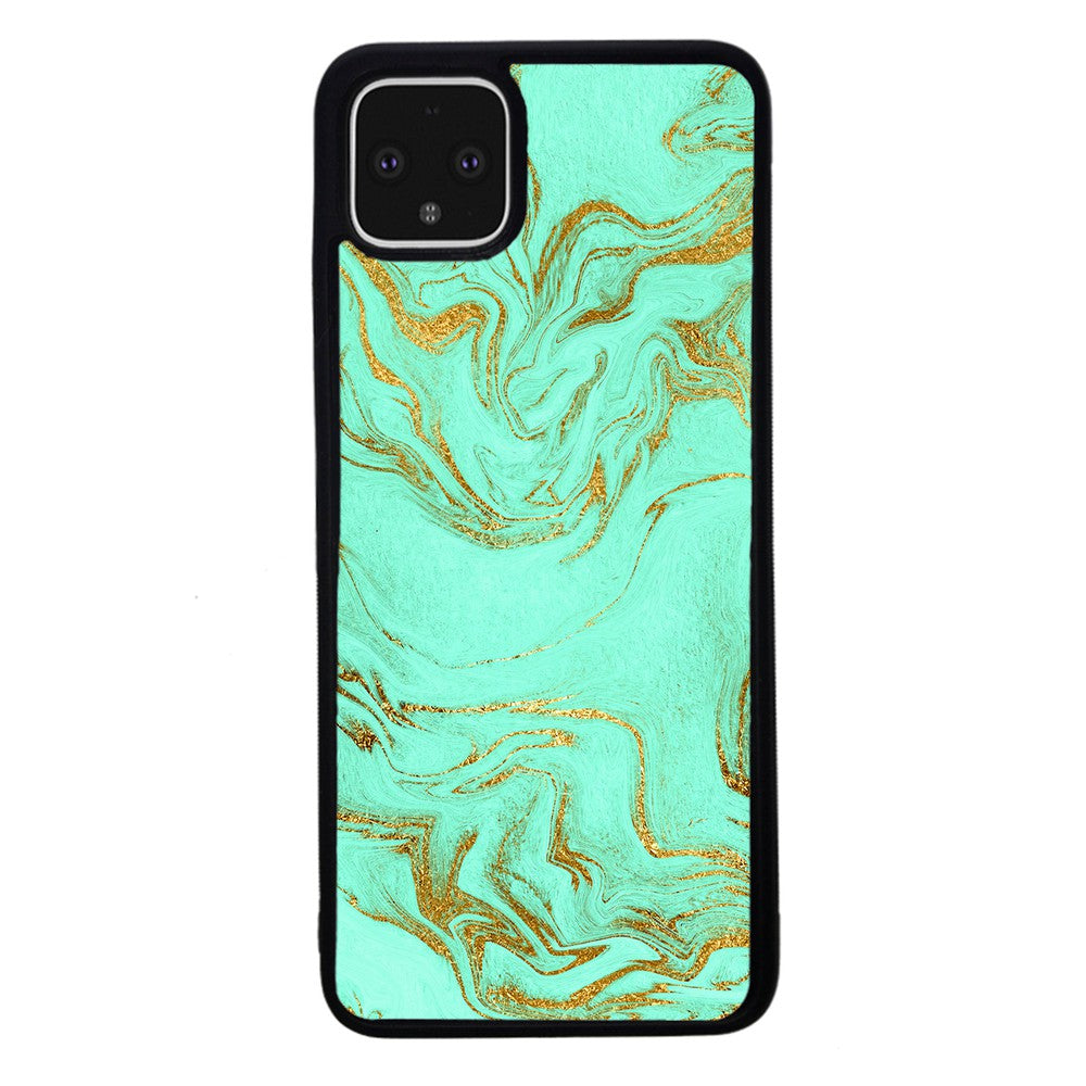 Mint and Gold Marble | Google Phone Case