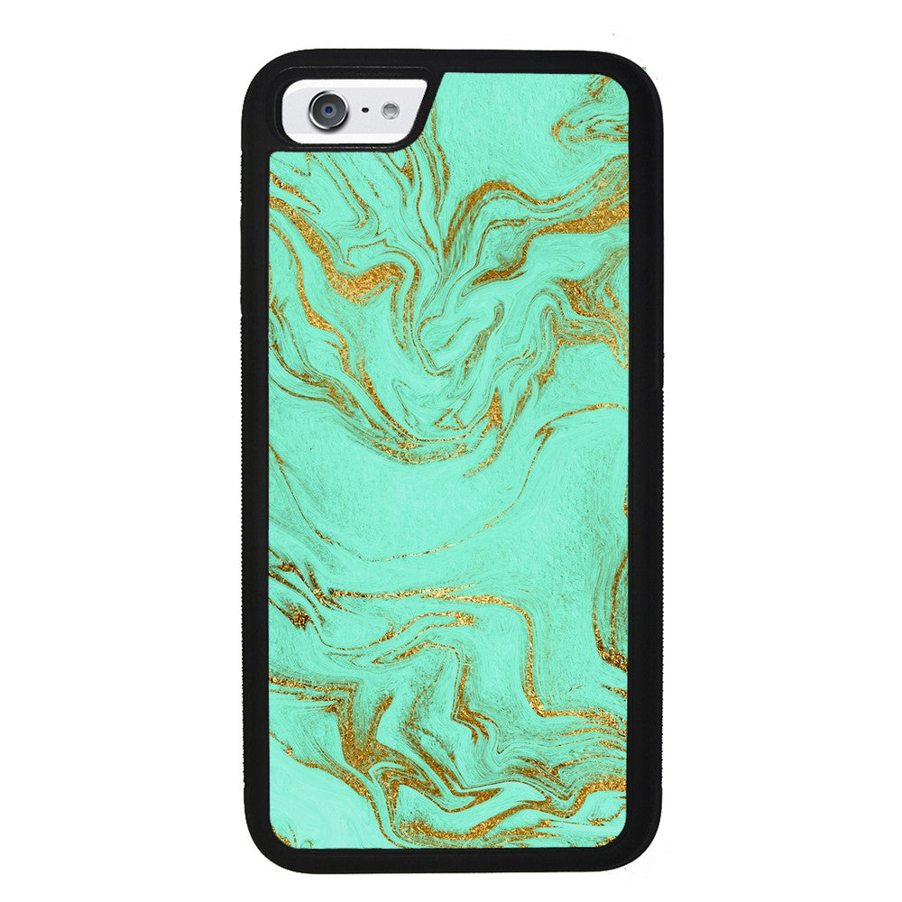Mint and Gold Marble | Apple iPhone Case