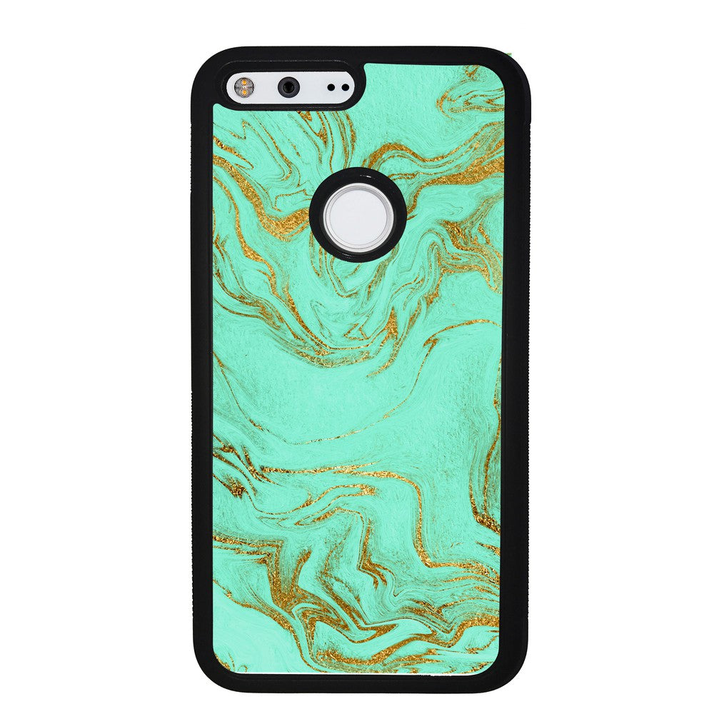 Mint and Gold Marble | Google Phone Case