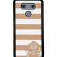 Monkey Brown and White Bars Initial | LG Phone Case
