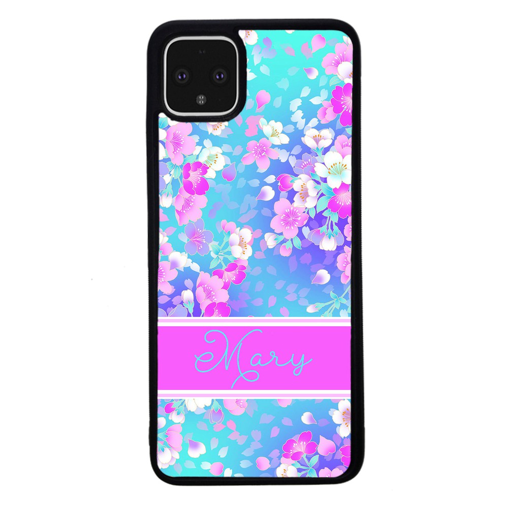 Neon Flower Pattern Personalized | Google Phone Case