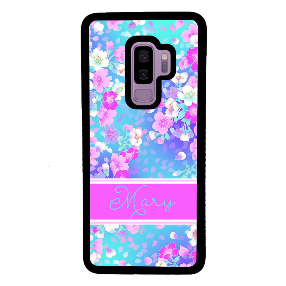 Neon Flower Pattern Personalized | Samsung Phone Case