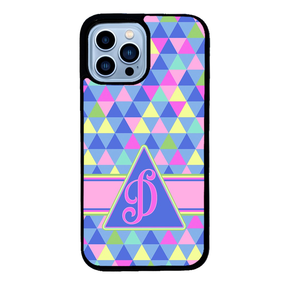 Colorful Neon Color Triangle Initial | Apple iPhone Case