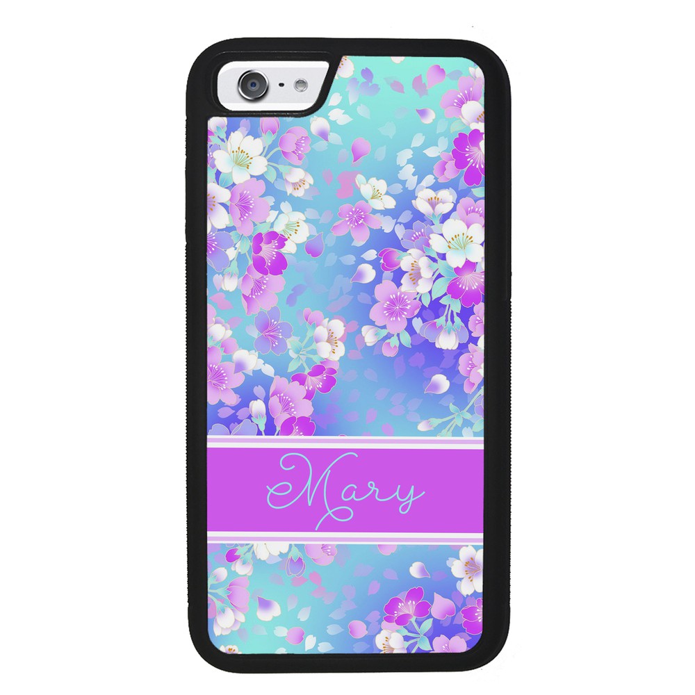 Neon Flower Pattern Personalized | Apple iPhone Case