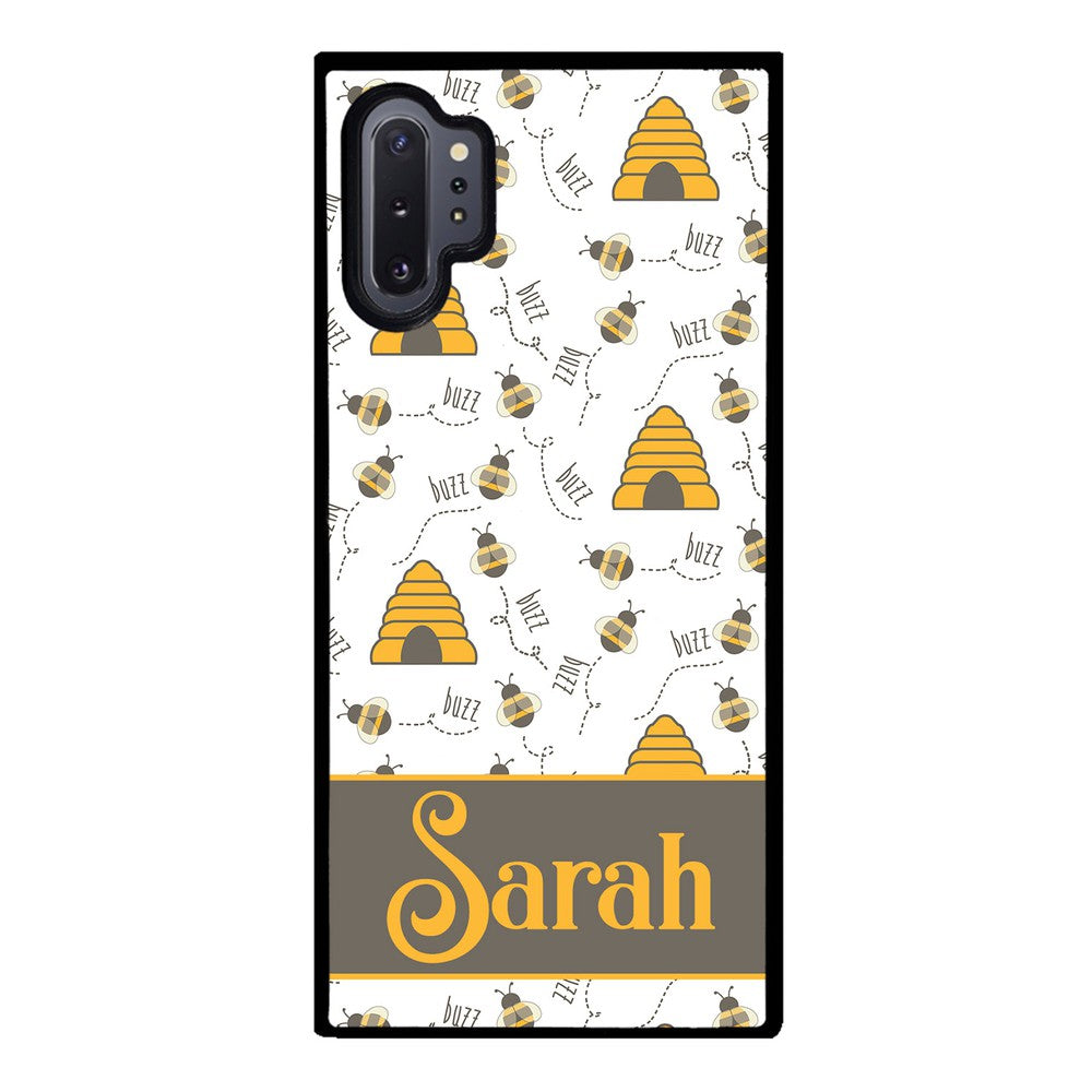 Honey Bee and Hive Personalized Samsung Phone Case