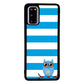 Owl Blue and White Bars Initial | Samsung Phone Case