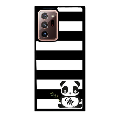 Panda Black and White Bars Initial | Samsung Phone Case