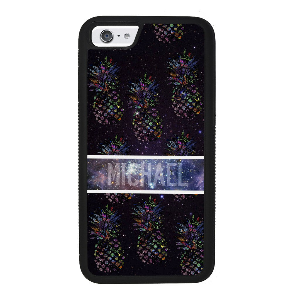 Pineapple Space Colors Personalized | Apple iPhone Case