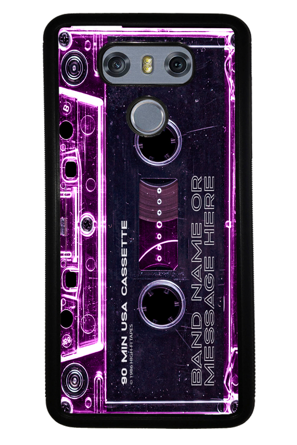 Pink Clear Black 80s Cassette Tape Personalized | LG Phone Case
