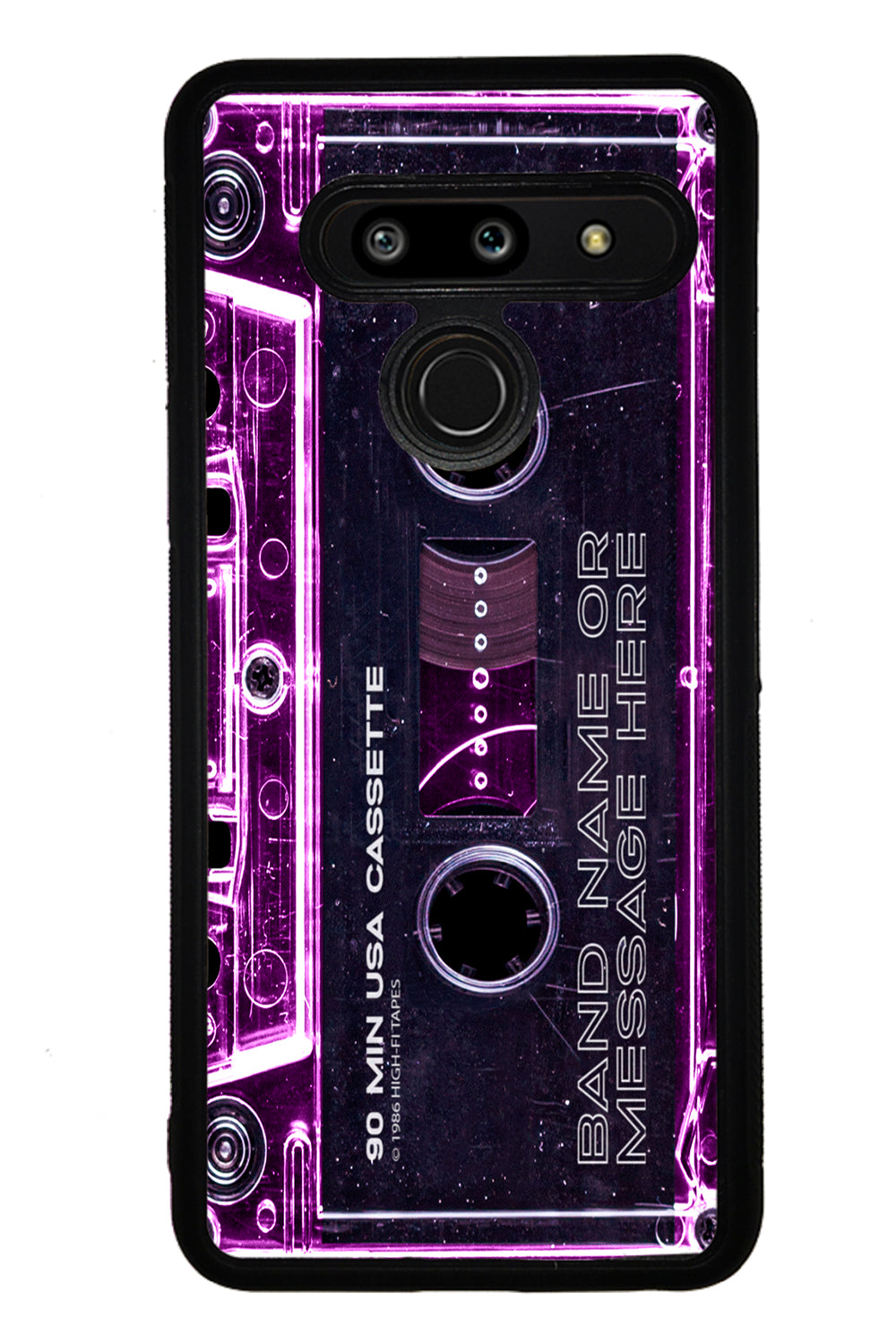 Pink Clear Black 80s Cassette Tape Personalized | LG Phone Case