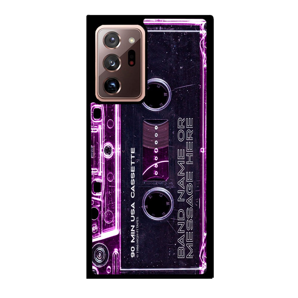 Pink Clear Black 80s Cassette Tape Personalized | Samsung Phone Case