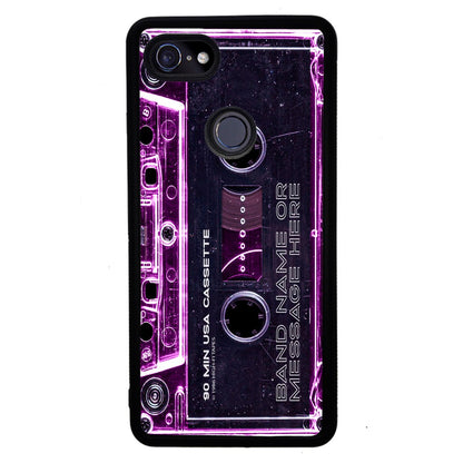 Pink Clear Black 80s Cassette Tape Personalized | Google Phone Case