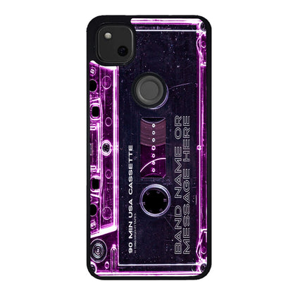 Pink Clear Black 80s Cassette Tape Personalized | Google Phone Case