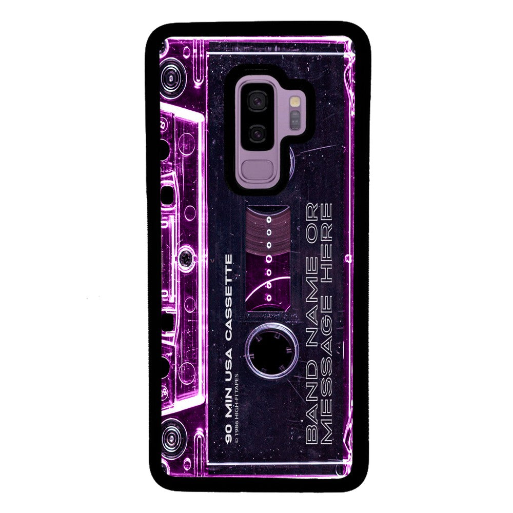 Pink Clear Black 80s Cassette Tape Personalized | Samsung Phone Case