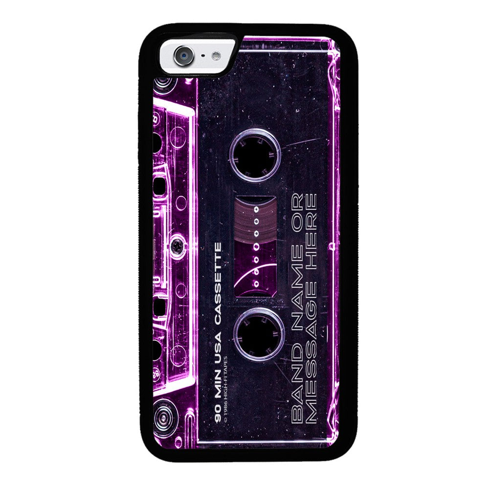 Pink Clear Black 80s Cassette Tape Personalized | Apple iPhone Case