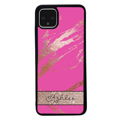 Pink and Gold Marble Personalized | Google Phone Case
