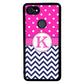 Pink Polka Dots Blue Chevron Personalized | Google Phone Case