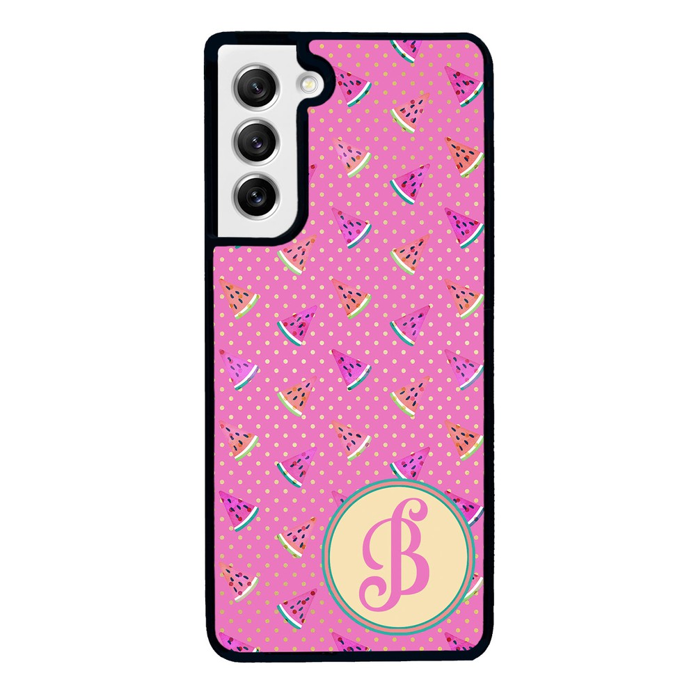 Pink Watermelon Initial | Samsung Phone Case