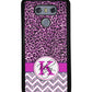 Pink Leopard Silver Glitter Personalized | LG Phone Case