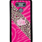 Pink Leopard and Zebra Animal Skin Monogram | LG Phone Case