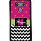 Pink Polka Dot Black White Chevron Personalized | LG Phone Case