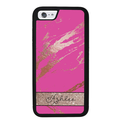Pink and Gold Marble Personalized | Apple iPhone Case