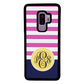 Pink Bars Gold Blue Monogram | Samsung Phone Case