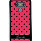 Pinkish Red Polka Dot Black Personalized | LG Phone Case
