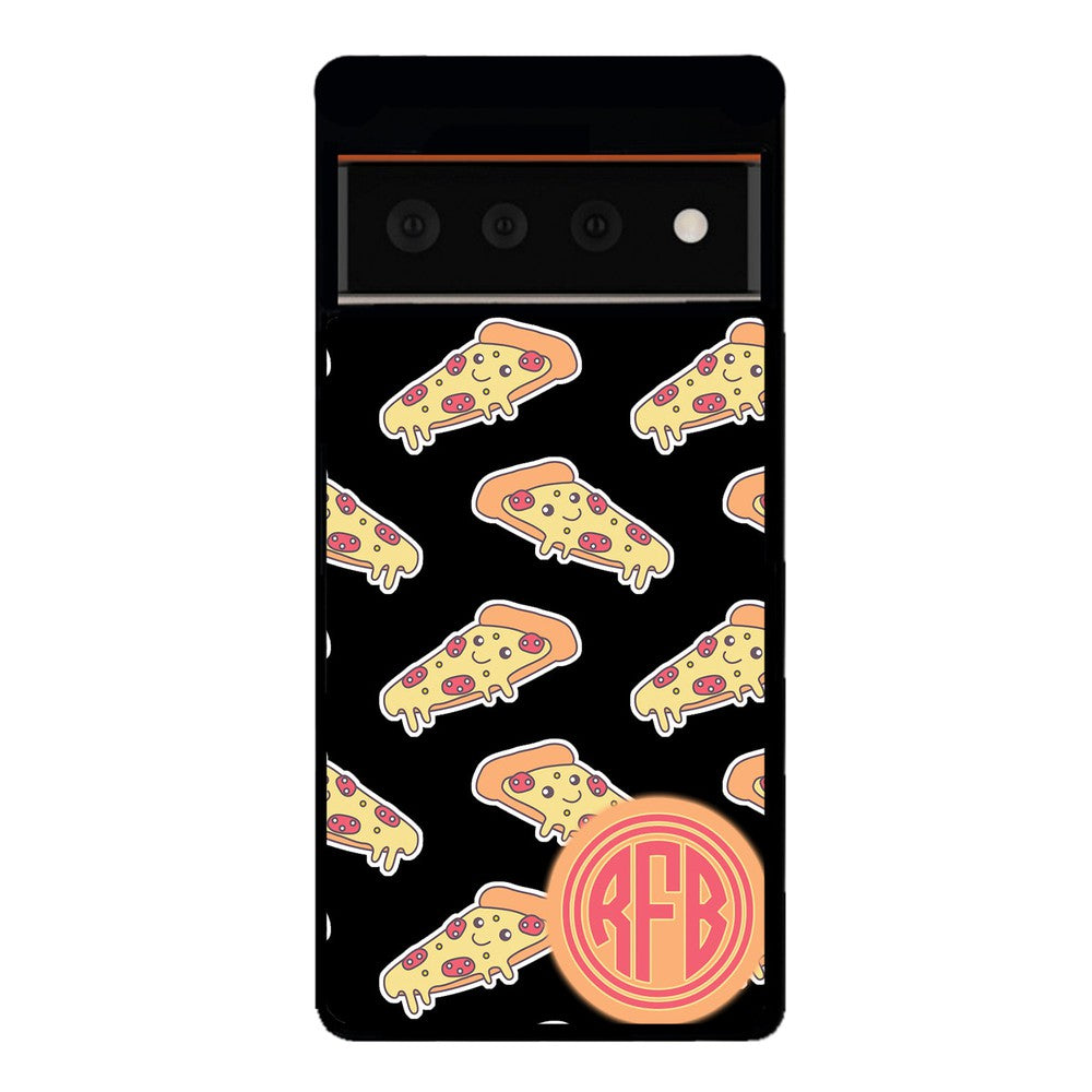 Smiley Face Pizza Monogram | Google Phone Case